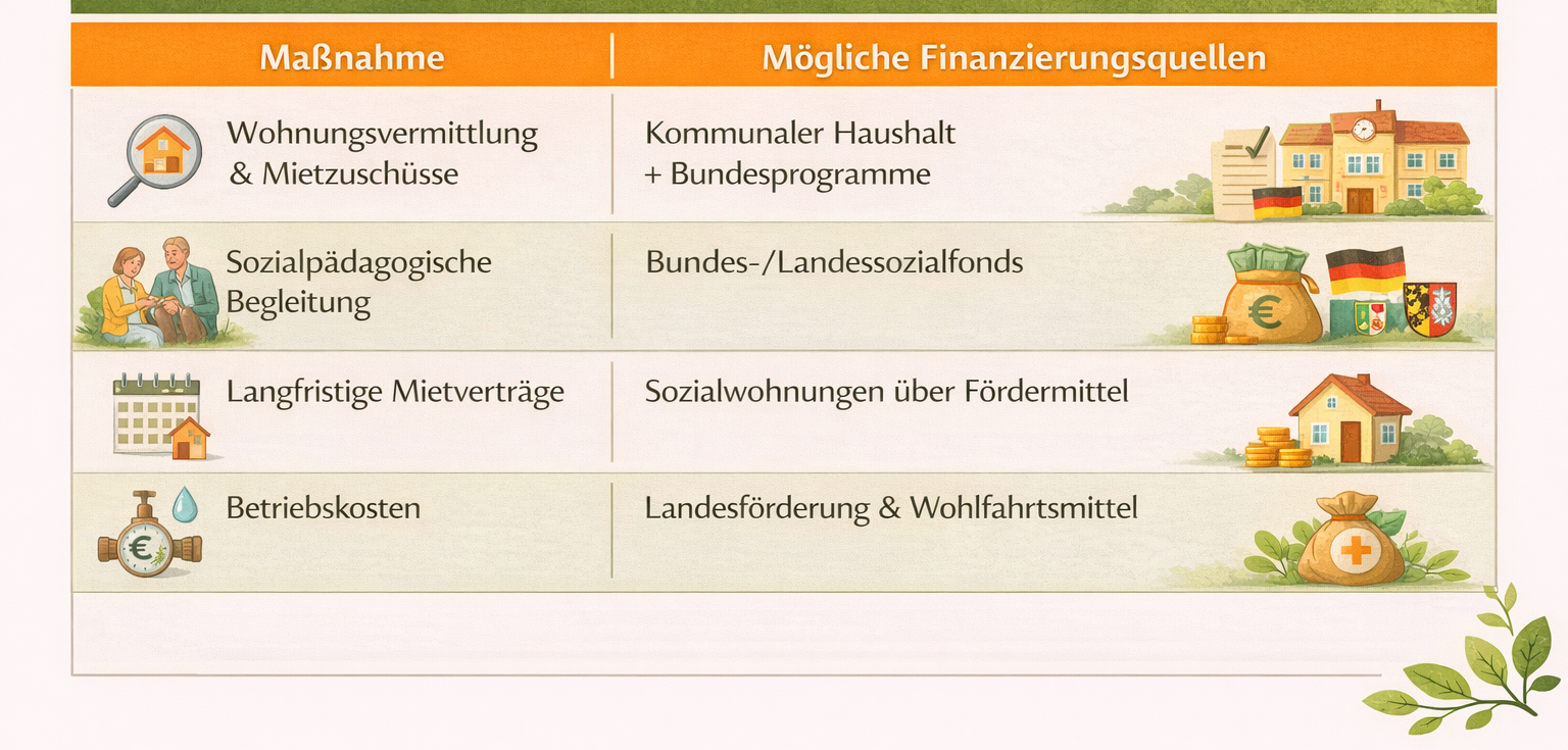 Finanzierung Housing First